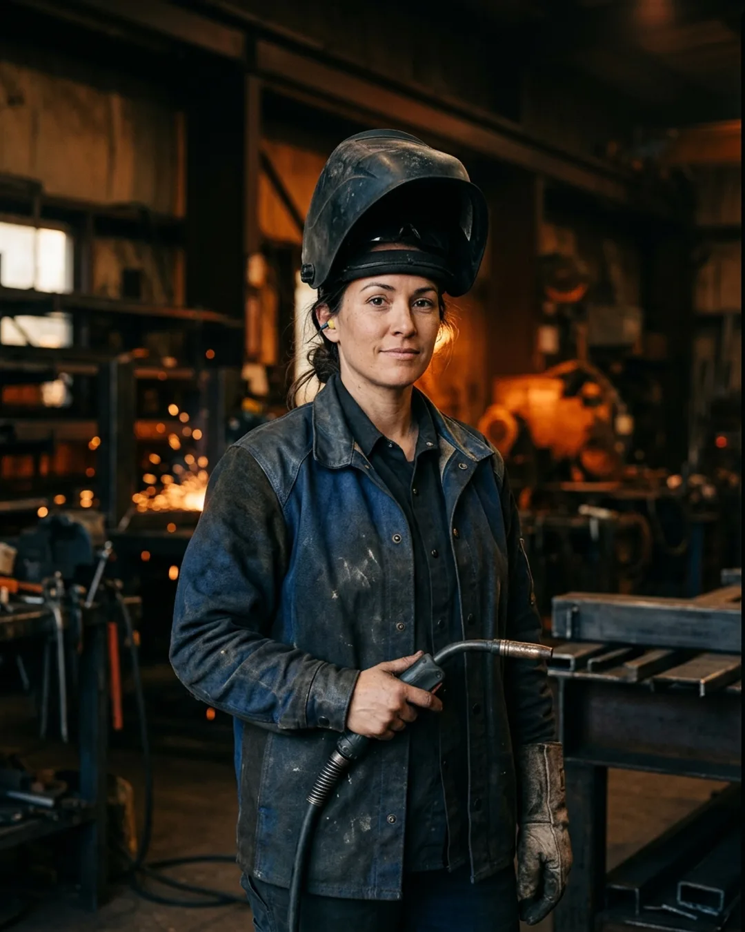 Welder at work